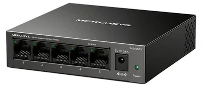 Produktbild von Mercusys MS105GS - Desktop-Switch 5 Gigabit-Ports schwarz