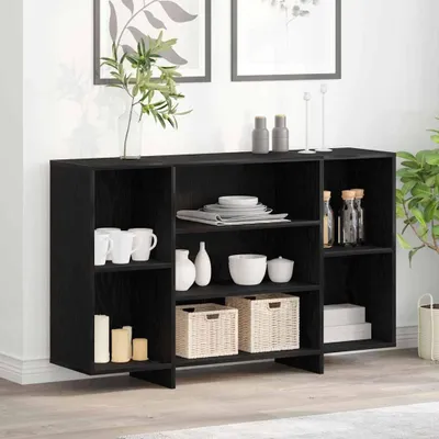 Produktbild von vidaXL Sideboard Schwarz Eichen-Optik 120 x 30 x 75 cm Holzwerkstoff