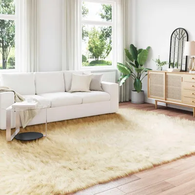Produktbild von vidaXL Teppich aus Kunstschaffell TAFALLA Creme 240 x 340 cm Polyester