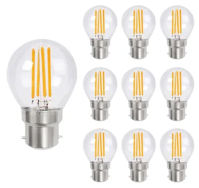 Produktbild von VITO B22 LED Filamentlampe G45 6W 726lm 2700K 240V 64mm 10 Stück
