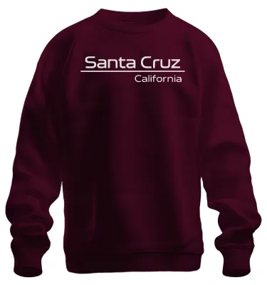 Obrázek produktu pro Santa Cruz California Surfing Beach California Pacific Coast Uni mikina, burgundská, L