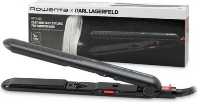 Produktbild von Rowenta X KARL LAGERFELD Optiliss SF321L, Glätteisen, Warm, Drehregler, Tasten, trockenes Haar, 130 °C, 230 °C