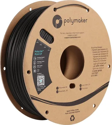 Immagine prodotto di Polymaker PA10001 3D-Druckmaterial Polyacticsäure (PLA) Schwarz 1 kg (PA10001)