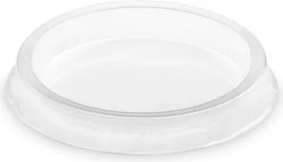 Produktbild von 100x Kunststoffdeckel Transparent mit Ø 70 mm für Pappbecher Eisbecher