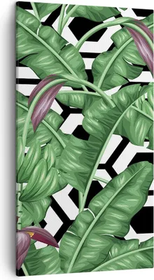 Produktbild von Bild auf Leinwand - Leinwandbild - Blatt Pflanze Blume - 45x80cm - Wand Bild - Wanddeko - Wandbilder - Leinwanddruck - Bilder - Kunstdruck - Wanddekoration - Leinwand bilder - Wandkunst - PA45x80-3798