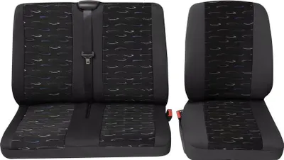 Produktbild von Transporter Sitzbezüge für Doppelsitz hinten 1-teilig ohne Seitenairbag - Profi 2 in blau | Autositzbezüge / Schonbezüge von PETEX