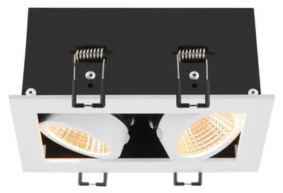 Produktbild von SLV 1007560 KADUX, LED Deckeneinbauleuchte, double, 3000K, 38°, quadratisch, weiß