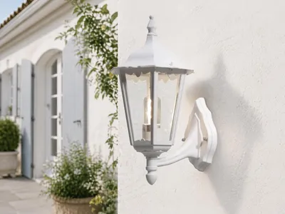 Produktbild von Konstsmide Firenze Up weiß lackiertes Aluminium, klares Glas 7213-250