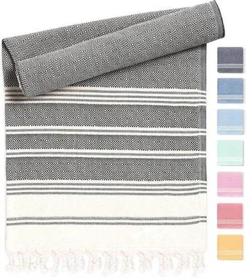 Produktbild von Famanu Hamamdecke – vielseitig einsetzbar – 100% recyceltes Baumwollmaterial
