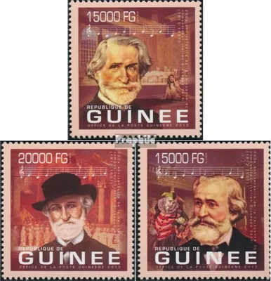 Produktbild von Briefmarken Guinea 2013 Mi 9870-9872 (kompl. Ausgabe) postfrisch Giuseppe Verdi