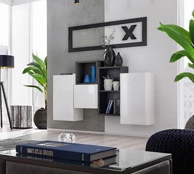 Obrázek produktu pro Nástěnná skříňka obývací pokoj nástěnná police design nástěnná skříňka moderní design