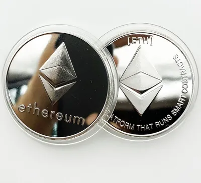 Obrázek produktu pro Stříbrná mince Ethereum - Dekorační kousek KP13408