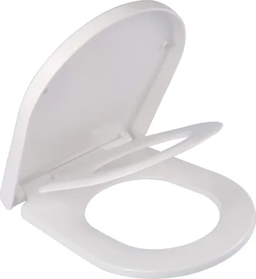Produktbild von Hochwertiger Duroplast WC-Sitz für Familien mit Kindern - Softclose-Mechanismus - abnehmbar - D-Form Toilettensitz