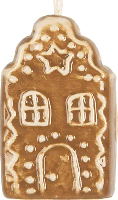 Immagine prodotto di Ornamento natalizio Clayre & Eef casa 4x4x6 cm in Vetroceramica marrone
