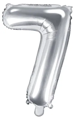 Zdjęcie produktu dla PartyDeco FB10M-7-018, Zabawka - balon, Folia, Srebrny, Monochromatyczny, Uniwersalne, Uniwersalne