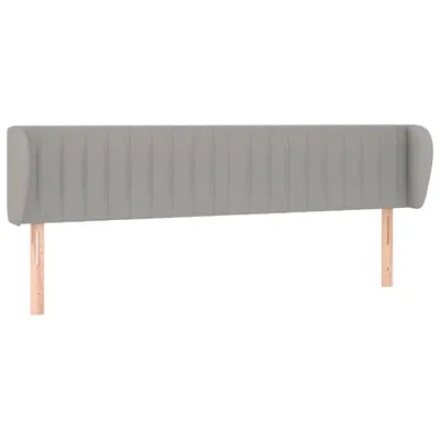 Produktbild von vidaXL Kopfteil mit Ohren Hellgrau 183x23x78/88 cm Stoff