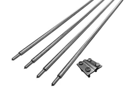 Obrázok produktu pre Sada 6M Pozink Uzemnenie Pre Fotovoltiku | 4X1500Mm Ø16Mm + Konektor