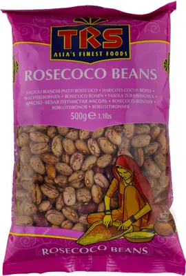 Produktbild von Bohnen TRS Rosecoco Beans | Wachtelbohnen (getrocknet) | Hülsenfrüchte | 500 g Packung