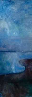 Produktbild von Edvard Munch Kunstdruck Bild - Sternennacht, 1893 (158 x 53 cm)