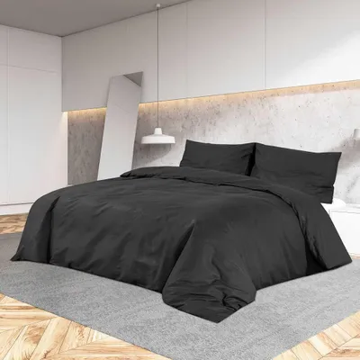 Obrázok produktu pre vidaXL Posteľná súprava Black 200x200 cm Bavlna