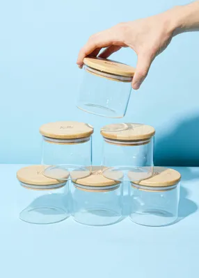 Produktbild von KoRo I Vorratsglas mit Bambusdeckel 500 ml 6 Stück
