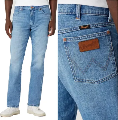 Produktbild von WRANGLER, Herren Jeanshosen, Straight fit, GREENSBORO, W36 L30, Blau, Jeans, baggyjeans, buggy
