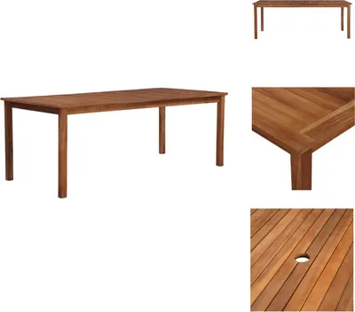 Image de vidaXL Table de jardin 200x100x74 cm Acacia massif - Tables de jardin