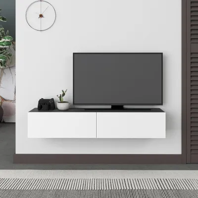 Immagine prodotto di Mobile porta Tv sospeso ante a ribalta Francy colore antracite bianco 135 cm