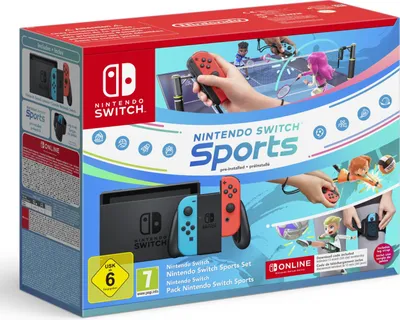 Produktbild von Nintendo Switch Console Neon Red / Blue with Switch Sports