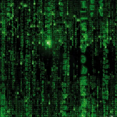 Obrázek produktu pro Matrix Art Print Image - Matrix Code, Green Rain (40 x 40 cm)