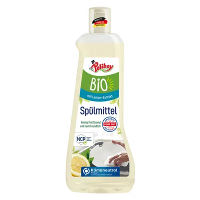 Produktbild von Poliboy Spülmittel mit Lemon-Extrakt, natürliche Wirkstoffe - Vegan - 500ml