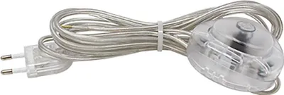 Zdjęcie produktu dla Elektryczny przełącznik nożny z kablem, 2,5 A, 250 V, 3 m, przezroczysty