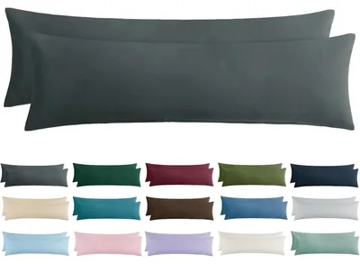 Obrázek produktu pro Dva povlaky na polštáře, rozměr 40x145 cm, barva antracit, materiál mikrovlákno, se zipem, ÖKO-TEX