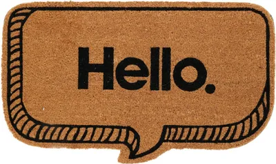 Zdjęcie produktu dla H&S Decoration | Wycieraczka - Hello - 75x45 cm - Włókno kokosowe - Antypoślizgowa - Stylowa i praktyczna