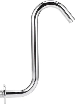 Produktbild von Galvanisierter Edelstahl-Duscharm in S-Form mit Schwanenhals, Badezimmerzubehör, 26 cm