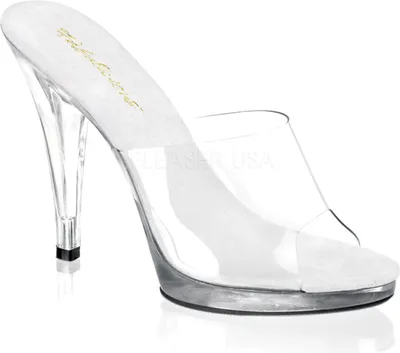 Produktbild von FABULICIOUS FLAIR-401 Transparente Pantolette mit Mini-Plateau Klar