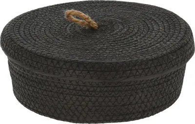 Obrázok produktu pre Úložný kôš BlackTwist M (21 × 8,5 cm) - čierny s vekom