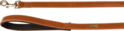 Image de Laisse Flamingo Lyabo couleur cognac, dimensions : 130 cm / 25 mm