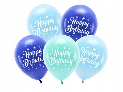 Zdjęcie produktu dla PartyDeco ECO26P-201-001-5, Zabawka - balon, Lateks, Niebieski, Miętowy, Granatowy (marynarski), Obraz, Urodziny, Uniwersalne