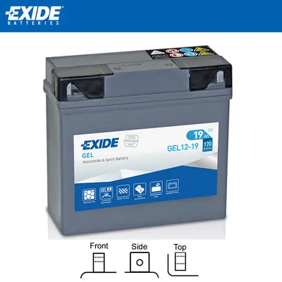 Zdjęcie produktu dla Akumulator EXIDE GEL 12-19 GEL 19 AH