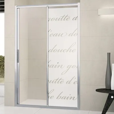 Image de Film anti-regards – LITERARISCHE DUSCHE – Film autocollant pour portes de douche et fenêtres – 150 x 45 cm