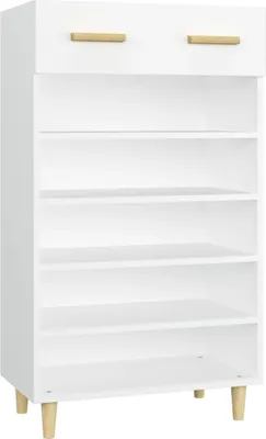 Produktbild von Schuhschrank Weiß 60x35x105 cm Holzwerkstoff