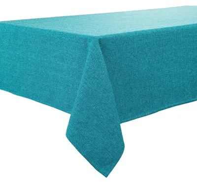 Productafbeelding van Tafelkleed, linnenlook, waterafstotend, kreukvrij, 140 x 180 cm, marineblauw