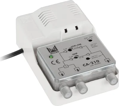 Immagine prodotto di Amplificatore d'antenna splitter a banda larga 2 TV IP20 24V Alcad CA-210