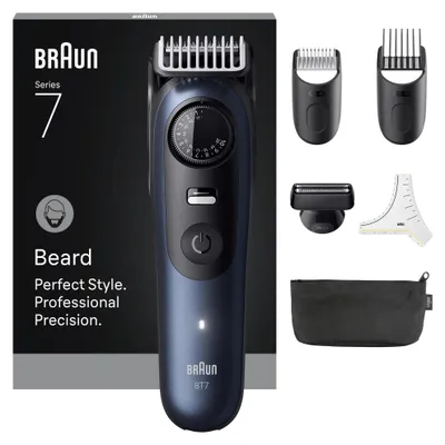 Produktbild von Braun BeardTrimmer 7 BT7520 Akku 40 2 cm Nass & Trocken Schwarz, Blau