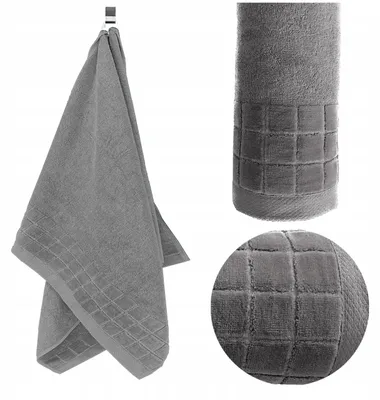 Produktbild von Handtuch - 100% Baumwolle - 500 g/m2 - 50x100 cm - Extra Saugfähig - Grau - hohe Grammatur - DICK