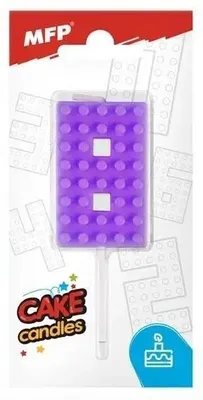 Image de Bougie en forme de chiffre 8 violette - MFP