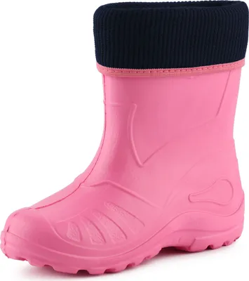 Produktbild von Ladeheid Kinder Mädchen Jungen Federleichte Eva Thermo Gummistiefel Gefüttert KL058 (Hellrosa, 28)