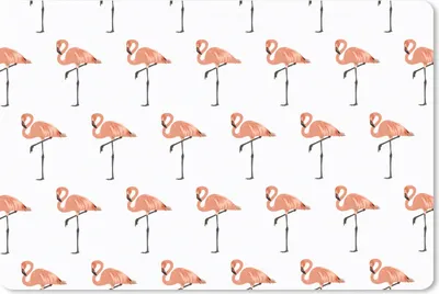 Produktbild von MuchoWow® Schreibtischunterlage Muster - Vogel - Flamingo 60x40 cm - XXL Mauspad - Großes Mauspad