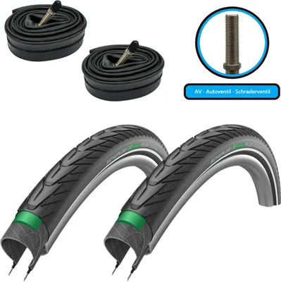 Produktbild von 2x Schwalbe Energizer Plus 28x1,75 Zoll 47-622 700x45c SET mit 2x AV Schläuchen